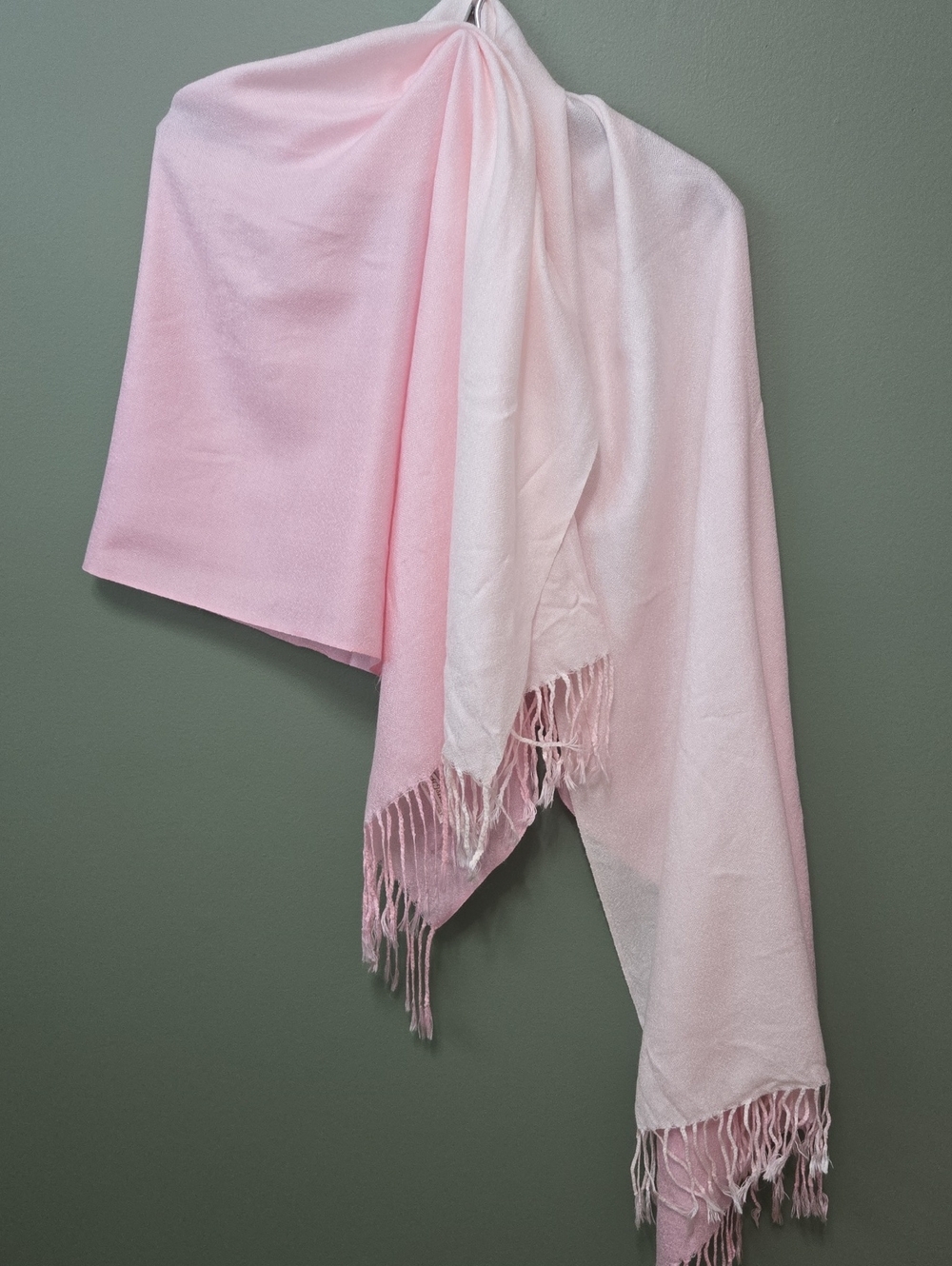 Womens Pink Ombre Pashmima * Silk Scarf